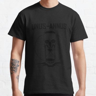 Unus Annus Hourglass Skull Classic Retro T-Shirt Official Unus Annus Merch