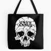 Unus Annus Skull White Tote Bag Official Unus Annus Merch