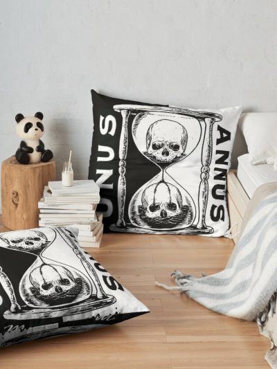 Unus Annus Memento Mori Throw Pillow Official Unus Annus Merch