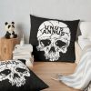 Unus Annus Skull White Throw Pillow Official Unus Annus Merch