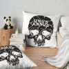 Unus Annus Skull Black Throw Pillow Official Unus Annus Merch