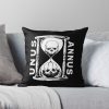 Unus Annus Skull Throw Pillow Official Unus Annus Merch