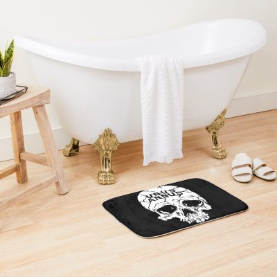 Unus Annus Skull White Bath Mat Official Unus Annus Merch