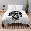 Unus Annus Skull Black Throw Blanket Official Unus Annus Merch