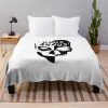 Unus Annus Skull Black Throw Blanket Official Unus Annus Merch