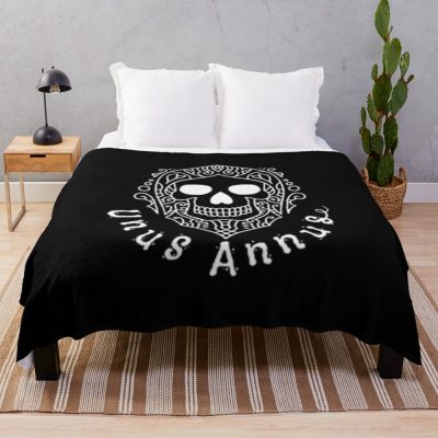 Unus Annus Features A Skull And Titled Unus Annus" Throw Blanket Official Unus Annus Merch