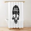 Unus Annus Skull Black Shower Curtain Official Unus Annus Merch