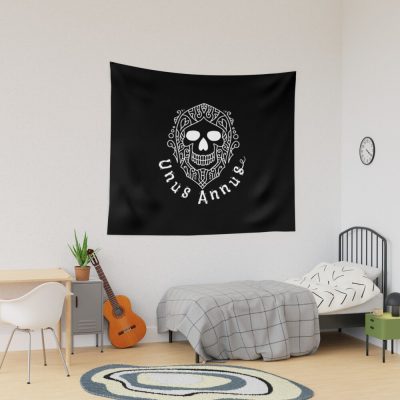 Unus Annus Features A Skull And Titled Unus Annus" Tapestry Official Unus Annus Merch